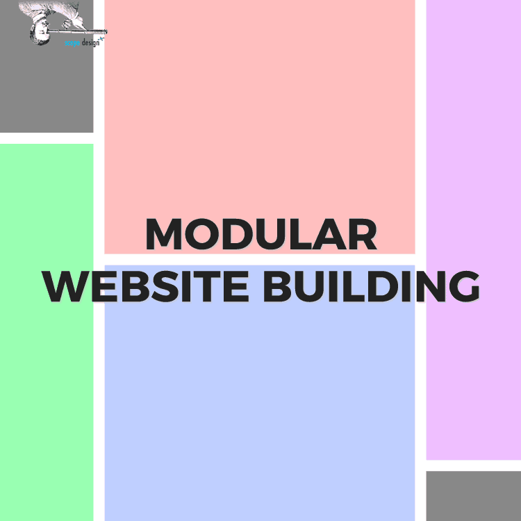 Colorful modular website building graphic design